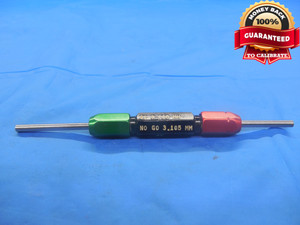 3.085 & 3.105 CLASS XX METRIC PIN PLUG GAGE GO NO GO 3.000 +.085 OVERSIZE 3 mm