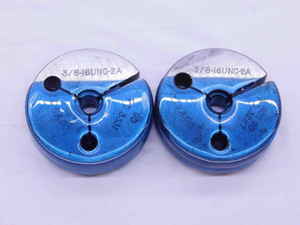 3/8 16 UNC 2A THREAD RING GAGES .375 .3750 GO NO GO P.D.'S = .3331 & .3287 CHECK - 38162AR2
