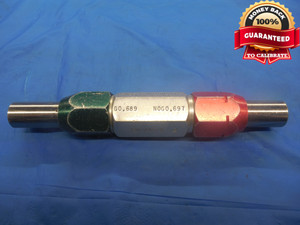 .6890 & .6970 CL X PIN PLUG GAGE GO NO GO .6875 +.0015 OVERSIZE 11/16 .689 .697
