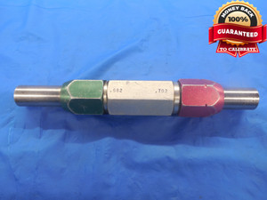 .6820 & .7020 PIN PLUG GAGE GO NO GO .6875 -.0055 UNDERSIZE 11/16 .682 .702