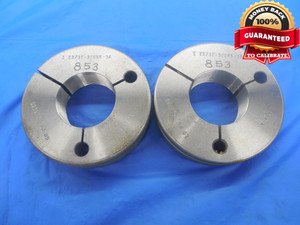 1 23/32 32 UNS 3A THREAD RING GAGES 1.7187 GO NO GO P.D.'S = 1.6985 & 1.6954 - DW4753RD