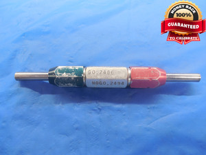 .2486 & .2494 CLASS XX PIN PLUG GAGE GO NO GO .2500-.0014 UNDERSIZE 1/4 6.314 mm
