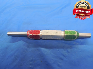 .3770 & .3790 PIN PLUG GAGE GO NO GO .3750 +.0020 OVERSIZE 3/8 9.627 .377 .379