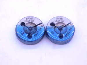 8 36 UNF 3A THREAD RING GAGES #8 .164 .1640 GO NO GO P.D.'S = .1460 & .1439 - DW4998RD
