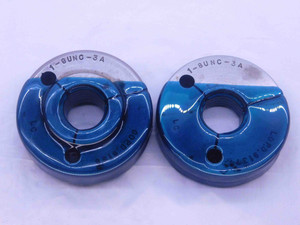 1" 8 UNC 3A THREAD RING GAGES 1.0 1.00 1.000 GO NO GO P.D.'S = .9188 & .9137 - DW6156RDRL