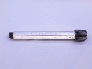 3/4 16 UNF 3B THREAD PLUG GAGE .75 .750 .7500 NO GO ONLY P.D. = .7143 CHECK - DW4978RD