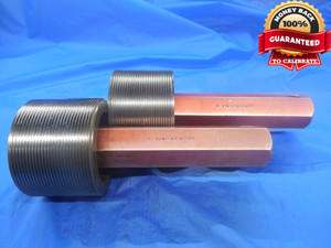 3 1/8 12 N 3A SET THREAD PLUG GAGE 3.125 GO NO GO P.D.'S = 3.0709 & 3.0662 UN-3A - DW5109RD