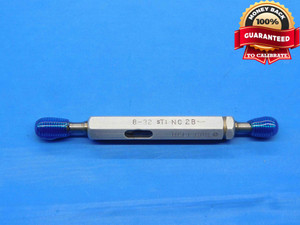 8 32 NC 2B STI HELICOIL THREAD PLUG GAGE #8 .164 GO NOGO PDS = .1843 & .1872 UNC - DW5185BU