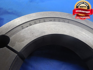 2 11/16 20 NS THREAD RING GAGES 2.6875 GO NO GO P.D.'S = 2.6534 & 2.6482 UNS - DW5192BU