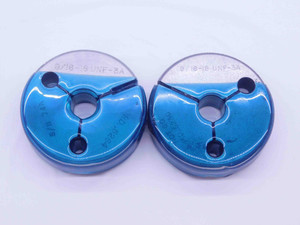 9/16 18 UNF 3A THREAD RING GAGES .5625 GO NO GO P.D.'S = .5264 & .5230 CHECK - 916183AR1