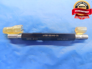 9/32 32 UNS 3B THREAD PLUG GAGE .28125 GO NO GO P.D.'S = .2610 & .2641 NS-3B - DW5483BU