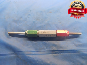 .1285 & .1325 CLASS Z PIN PLUG GAGE GO NO GO .1250 +.0035 OVERSIZE 1/8 3.264 mm