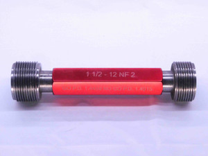 1 1/2 12 NF 2 THREAD PLUG GAGE 1.5 1.50 GO NO GO P.D.'S = 1.4459 & 1.4515 UNF-2 - DW5721BU