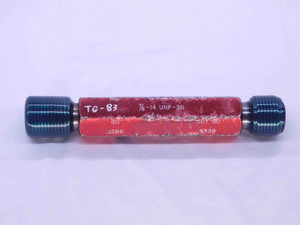 7/8 14 UNF 3B THREAD PLUG GAGE .875 .8750 GO NO GO P.D.'S = .8286 & .8339 CHECK - DW5770RD 7/8 14 UNF 3B THREAD PLUG GAGE .875 .8750 GO NO GO P.D.'S = .8286 & .8339 CHECK - DW5770RD