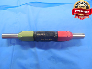 .5020 & .5040 CLASS XX PIN PLUG GAGE GO NO GO .5000 +.0020 OVERSIZE 1/2 12.802mm