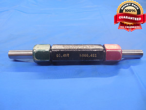 .4070 & .4110 CLASS X PIN PLUG GAGE GO NO GO .4063 +.0007 OVERSIZE 13/32 10.338