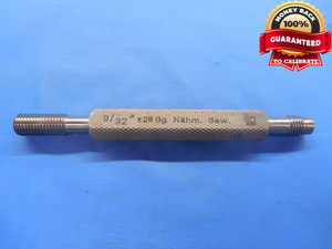 BUDGET 9/32 28 THREAD PLUG GAGE .28125 9/32"-28 GO AND NO GO INSPECTION CHECK - DW6079BU