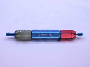 2 56 UNC 3B THREAD PLUG GAGE #2 .086 .0860 GO NO GO P.D.'S = .0744 & .0765 CHECK - DW6310RD