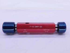 1" 20 UNEF 3B THREAD PLUG GAGE 1.0 1.00 1.000 GO NO GO P.D.'S = .9675 & .9719 - DW6311RD