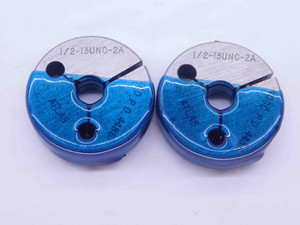 1/2 13 UNC 2A THREAD RING GAGES .5 .50 .500 GO NO GO P.D.'S = .4485 & .4435 - DW6341RD