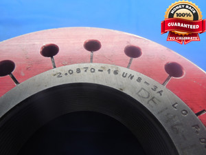 2.0870 16 UNS 3A THREAD RING GAGE 2.87 NO GO ONLY P.D. = 2.0397 NS-3A INSPECTION - DW6381RD