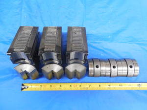 SCHUNK 130 210-056 BASE JAW 3pc SET STRAIGHT SERRATION TOUNGE AND GROOVE MASTER