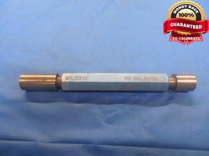 .5019 & .5038 PIN PLUG GAGE GO NO GO .5000 +.0019 OVERSIZE 1/2 12.797 mm CHECK