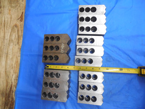 5 SETS HURON 278P SOFT TOP JAW 3pcs SET 3 HOLE SERRATED 17mm SLOT 1/2" BOLT HOLE