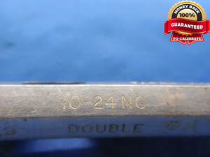 10 24 NC DOUBLE LEAD SET THREAD PLUG GAGE #10 .190 GO ONLY P.D. = .1629 UNC - DW6502BU