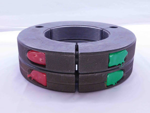 3 5/8 12 UN 2A THREAD RING GAGES 3.625 3.6250 GO NO GO P.D.'S = 3.5690 & 3.5626 - DW6589BU