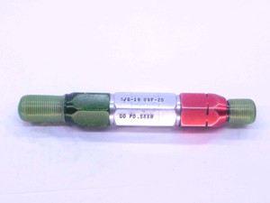 5/8 18 UNF 2B THREAD PLUG GAGE .625 .6250 GO NO GO P.D.'S = .5889 & .5949 CHECK - 58182BP1