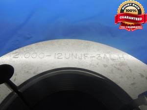 2" 12 UNJF 3A LEFT HAND THREAD RING GAGES 2.0 GO NO GO P.D.'S = 1.9459 & 1.9414 - DW7003KW