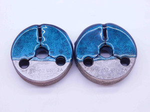 7/16 32 UN 2A THREAD RING GAGES .4375 GO NO GO P.D.'S = .4162 & .4128 CHECK - DW7067BU