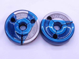 5/8 24 UNEF 2A THREAD RING GAGES .625 .6250 GO NO GO P.D.'S = .5967 & .5927 - DW7192BU