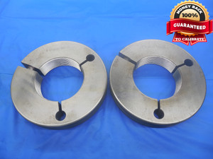 2 9/16 20 UNS 3A THREAD RING GAGES 2.5625 GO NO GO P.D.'S = 2.5300 & 2.5262 - DW7209BU