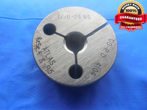 7/16 24 NS THREAD RING GAGE .4375 GO ONLY P.D. = .4104 UNS 7/16"-24 INSPECTION - DW7225K6