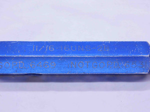 11/16 16 UNS 2B THREAD PLUG GAGE .6875 GO NO GO P.D.'S = .6469 & .6531 CHECK - DW7256BU