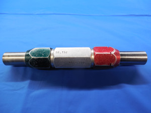 .7320 & .7400 CL Z PIN PLUG GAGE GO NO GO .7188 +.0132 OVERSIZE 23/32 18.796 mm