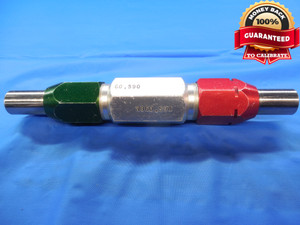 .5900 & .5940 CL X PIN PLUG GAGE GO NO GO .5938 -.0038 UNDERSIZE 19/32 14.986 mm