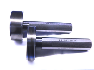 NEW 2 7/8 12 UN 2B THREAD PLUG GAGE 2.875 GO NO GO P.D.'S = 2.8209 & 2.8291 N-2B - JF3856MJ NEW 2 7/8 12 UN 2B THREAD PLUG GAGE 2.875 GO NO GO P.D.'S = 2.8209 & 2.8291 N-2B - JF3856MJ