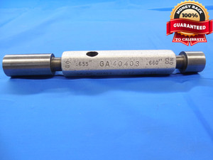 .6550 & .6600 PIN PLUG GAGE GO NO GO .6563 -.0013 21/32 16.764 mm .655 .660
