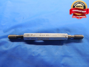 12 24 NC 3 SET THREAD PLUG GAGE #12 .216 GO NO GO P.D.'S = .1889 & .1865 UNC-3 - DW7558BU