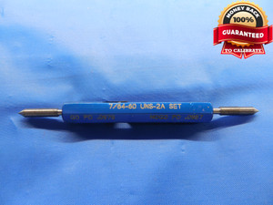 7/64 60 UNS 2A BEFORE PLATE SET THREAD PLUG GAGE .109375 GO NO GO = .0979 .0957 - DW7777BU