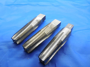 3 PCS NEW BESLY 1/4 18 NPTF G HS PIPE TAP 4 STRAIGHT FLUTE .25 DRYSEAL THREADING
