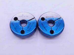 M16 X 1.5 6g METRIC THREAD RING GAGES 16 GO NO GO P.D.'S = 14.994 & 14.854 CHECK - DT0576BURL