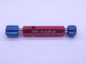 13/16 20 UNJEF 3B THREAD PLUG GAGE .8125 GO NO GO P.D.'S = .7800 & .7843 - DW7921JSER