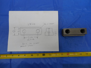 CHUCK JAW NUT 3/4 - 1" DIAMETER BOLT HOLES 3 5/8" LONG X 1 3/8" WIDE CNC LATHE