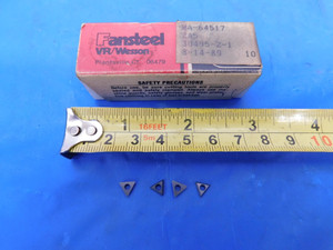 4PCS FANSTEEL TPMA ? 2A5 CARBIDE TURNING INSERTS MA-64517 30495-2-1 INDEXABLE