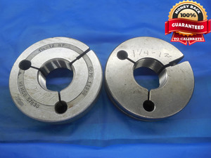 1 1/4 12 NF 3 THREAD RING GAGES 1.25 GO NO GO P.D.'S = 1.1959 & 1.1919 UNF-3 - DW8220BU