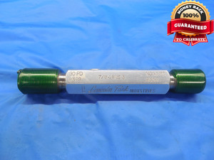 7/8 18 NS 3 SET THREAD PLUG GAGE .875 GO NO GO P.D.'S = .8389 & .8356 UNS-3 - DW8320BU